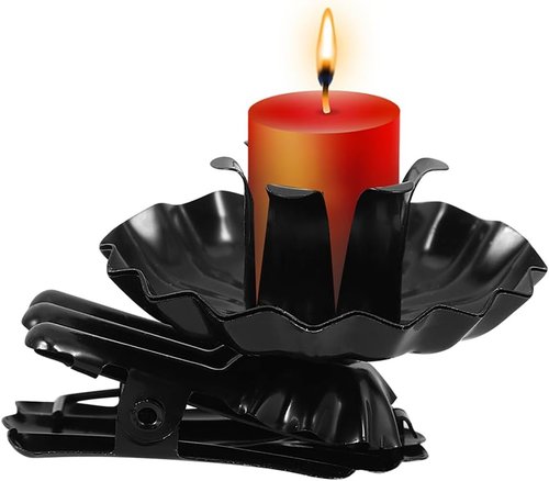 Ciieeo Vintage Metal Candle Holder Clips - 20pcs Elegant Xmas Tree Decoration | Reusable Rustic Design