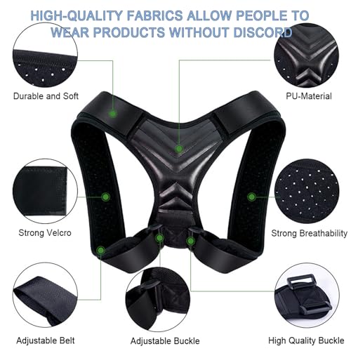 Posture Corrector, Back Brace for Women and Men, Adjustable Back Support, Shoulder Straightener for Improving Hunchback, Providing Pain Relief from Neck, Shoulder, and Upper Back