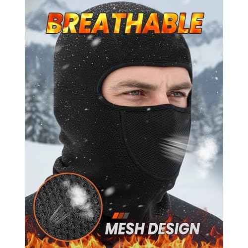 GXCROR Ski Mask Balaclava,Cold Weather Windproof Thermal Winter Face Mask Head Cover Skimask for Men/Women