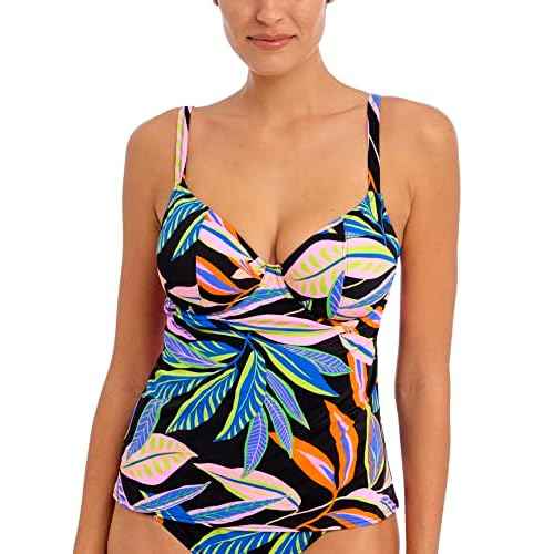 Freya Womens Desert Disco Underwire Plunge Tankini Top