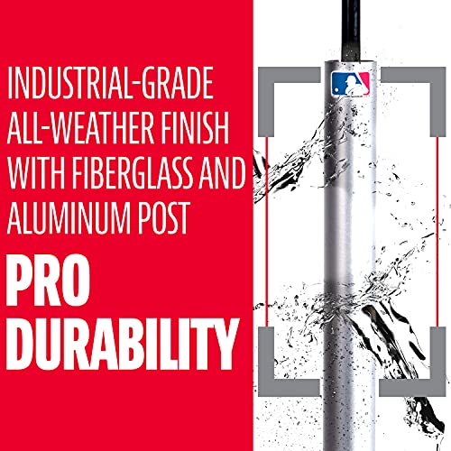 Franklin Sports Portable Batting Tee - Industrial Grade Adjustable Baseball and Softball Hitting Tee - Weighted Base For Stability - Portable Tee For Practice Anywhere