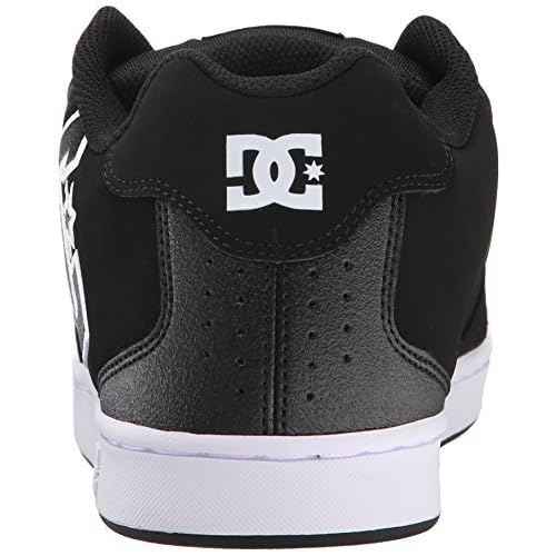 DC Men's Net Skate Casual Shoe Skateboarding, Black/Black/White, 8.5