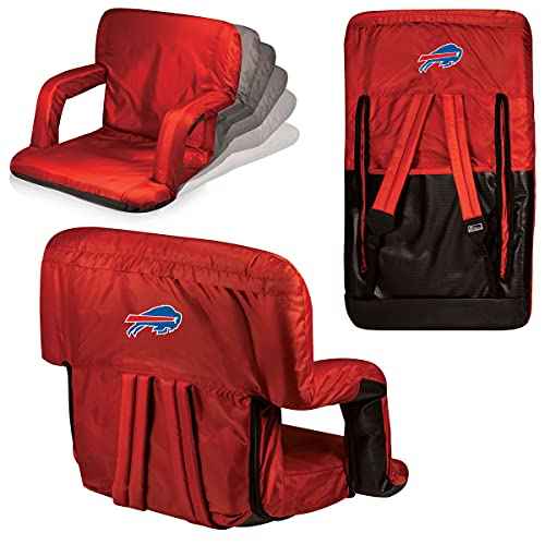 PICNIC TIME Red Buffalo Bills Ventura Seat Portable Recliner Chair