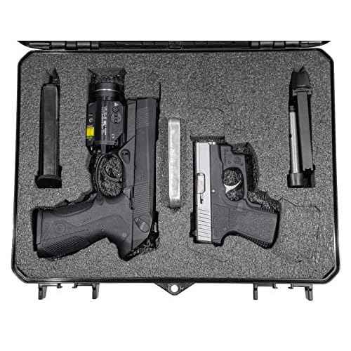 Case Club 2 Pistol Slim Pre-Cut Case with Silica Gel to Help Prevent Rust