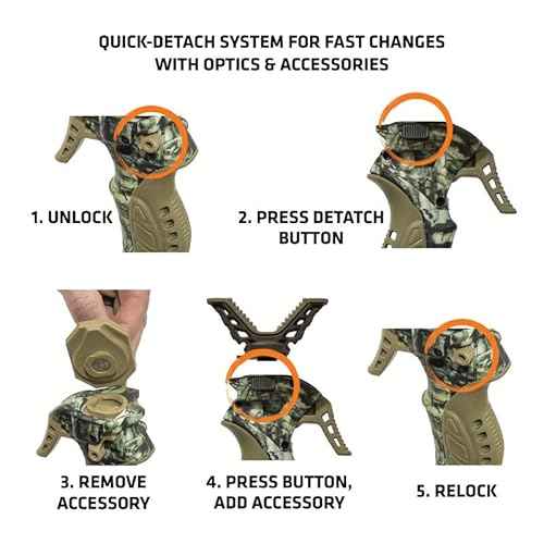 PRIMOS Hunting Trigger Stick Gen3 Shooting Stick, Adjustable Height, Quick-Detach Yoke, Durable and Lightweight, Ideal for Hunting, Shooting, and Photography