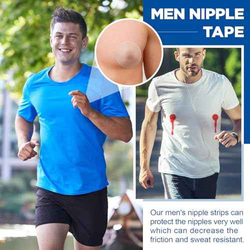 Syhood 200/100 Pcs Nipple Covers for Men Anti-Chafing Protector Nipple Tape Men Pasties Covers Sticker for Running Sports