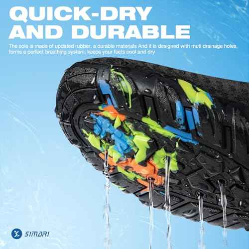 SIMARI Water Shoes for Women Men - Barefoot Quick-Dry Aqua Socks | Lightweight Swim Shoes for Surfing, Swimming, Beach Sports, Kayaking, Diving | Non-Slip Design