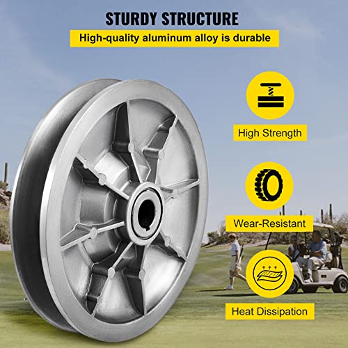 Vevor Supsuper Golf Cart High Torque Driven Clutch for Club Car DS & Precedent 1997 to Up Club Car 4-Cycle Gas Golf Cart Model, Silver
