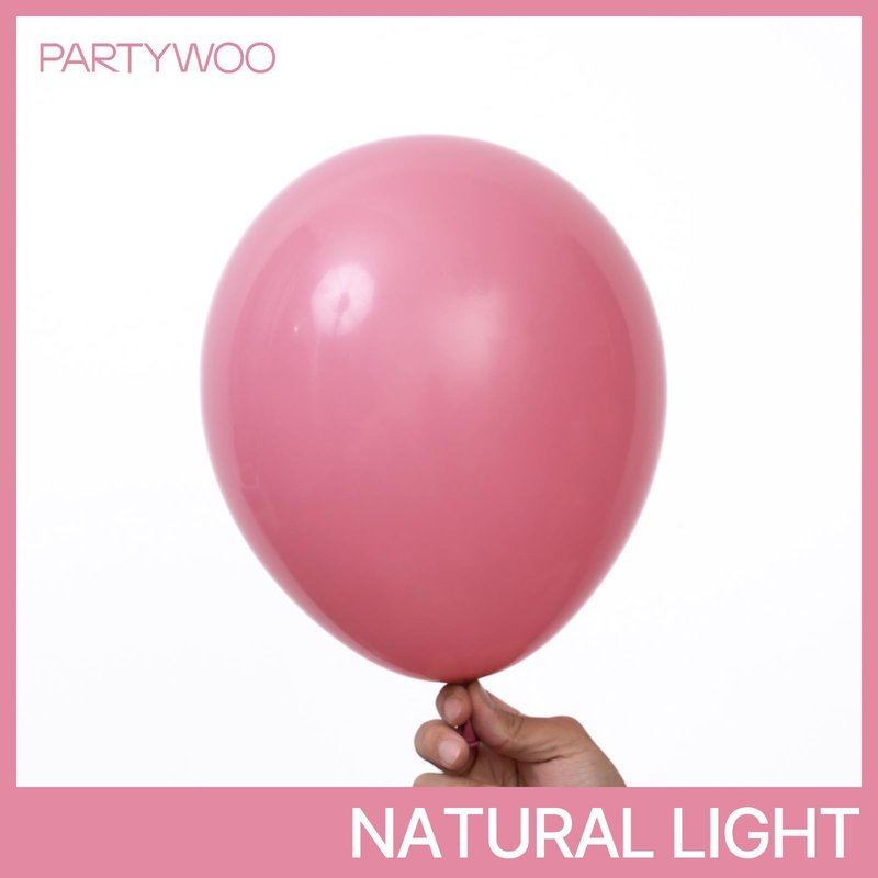 PartyWoo Mauve Balloons 50 pcs 12 Inch Dark Hot Boho Pink Balloons for Wedding Baby Shower Gender Reveal Valentine's Day Bridal Shower Graduation Birthday Party Decorations Pink-F02
