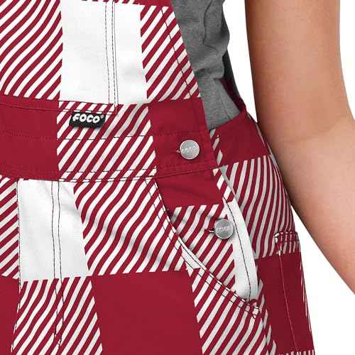 FOCO NCAA womens Ncaa College Ladies Fashion Bib Shortalls Summer Shorts Overalls
