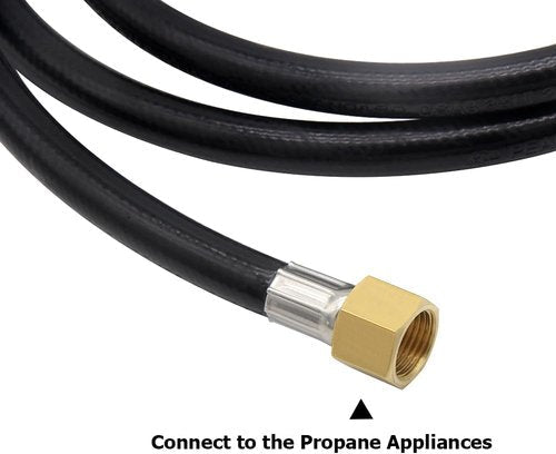Hooshing 6FT Propane Regulator Hose - 3/8" Flare Elbow Adapter for Blackstone Griddles 17” & 22”