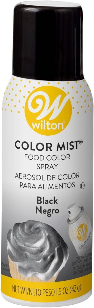 Wilton Black Color Mist - Edible Spray for Cake Decorating | 4.5 Oz Can