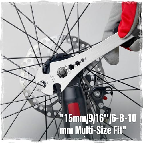 15mm Bike Pedal Wrench - Extra Long 15" Handle with Non-Slip Grip, Durable Chromoly Steel Bicycle Pedal Removal Tool for Road/Mountain/E-Bike Pedal Installation & Repair (Professional Grade)