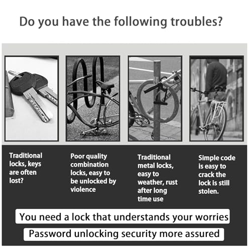 E Scooter Lock, Bike Combination Cable Locks Compatible with Xiaomi M365/Max/GXL/Ninebot/Segway/Motor/Bicycle Lock 4 ft Long/0.472In Scooter Anti-Theft Ideal 4 Digit/12 Steel Cable