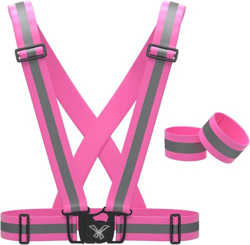 Hi-Vis Reflective Running Vest - Fully Adjustable Multi-Purpose Gear for Night Safety