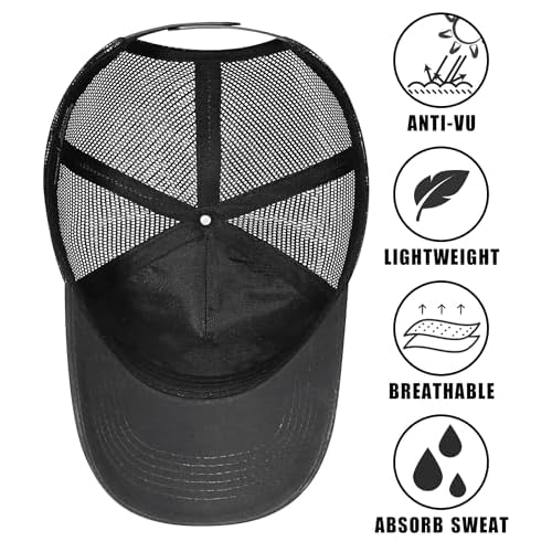 American Flag Trucker Hat Baseball Cap Snapback Fitted Hats for Men Women Snap Closure Design Breathable Mesh Side Durable