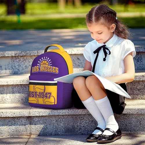 Los Angeles Backpack for Boys Girls, Sports Backpack,Suitable For School Use,Gift For Men Women Fans