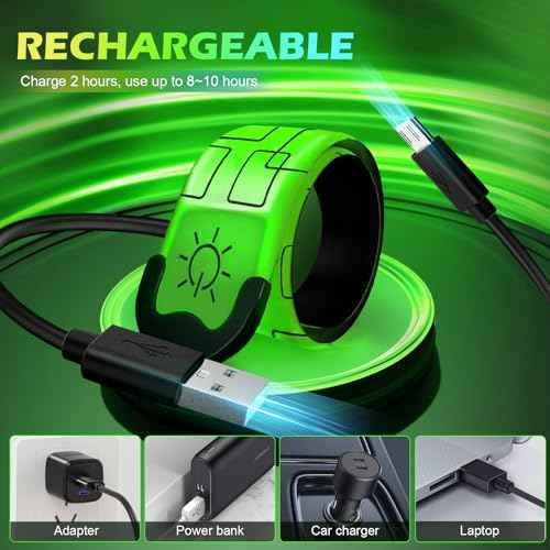2 PCS LED Armband Rechargeable for Running Walking Cycling Jogging, 2025 Version Running Lights for Runners, High Visibility Night Walking Safety Gear, Premium Gifts for Runners Men Women