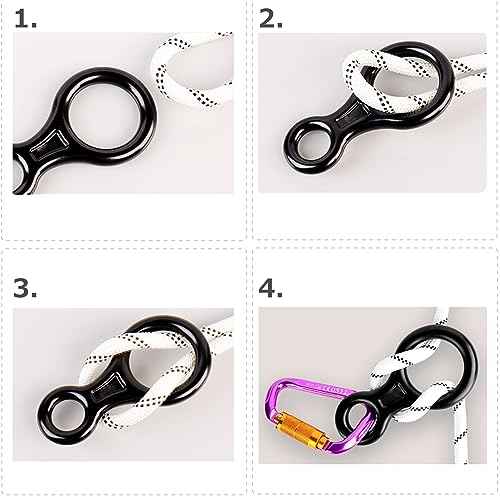 Azarxis 35 kN 50 kN Climbing Rescue Figure 8 Descender Large Bent-Ear Rigging Plate Heavy Duty & High Strength Rappel Device Equipment for Rappelling Belaying Tree Climbing Aerial Silks Rigging