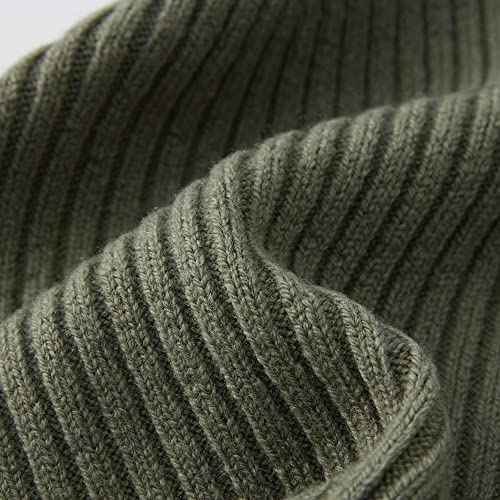 100% Merino Wool Cuff Beanie Hat, Unisex Warm Winter Caps Soft, Breathable & Cozy Stretchy Knitted Cuffed Cap