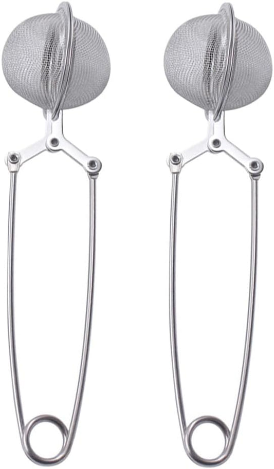 Zerodeko Stainless Steel Flour Spreader - 2-Pack Fine Mesh Strainers for Baking | 6.57 Inch Handheld Sifters