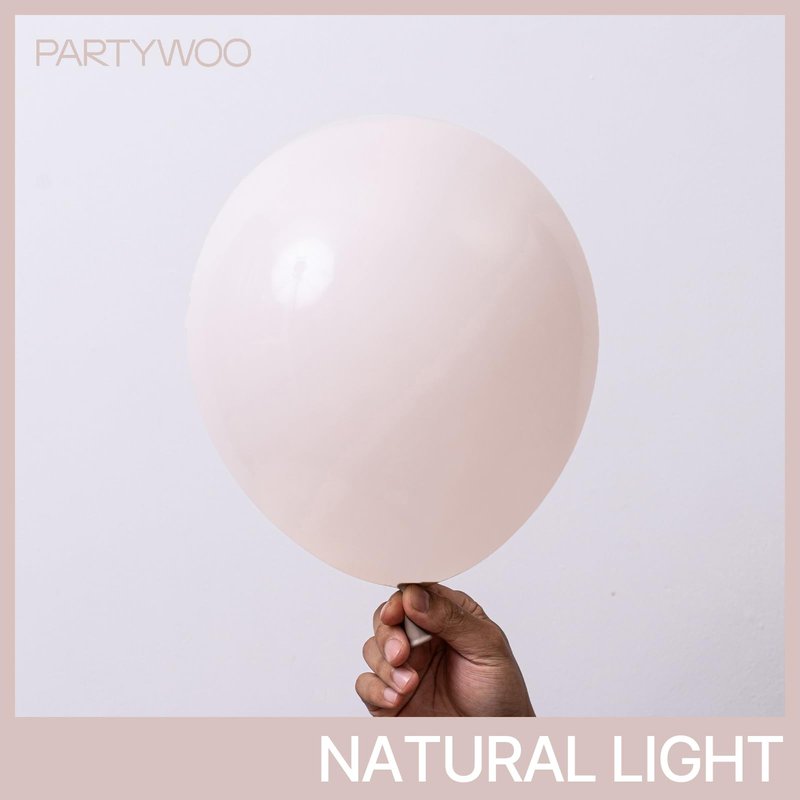 PartyWoo Beige Balloons 50pcs 12 Inch Boho Cream Ivory Neutral Latex Helium Balloons for Graduation Wedding Anniversary Engagement Bridal Graduation Baby Shower Birthday Party Decorations White-F60