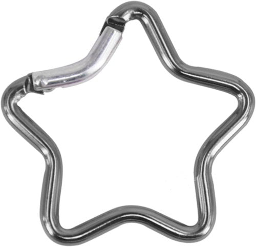 2Pcs Silver Carabiner Clip, Star Shaped Climbing Buckle, Aluminum Alloy Heavy Duty Keyring Hook for Camping Fishing Hiking Traveling Aluminum Key Chain Clip Accessories Outdoor Car Accessories