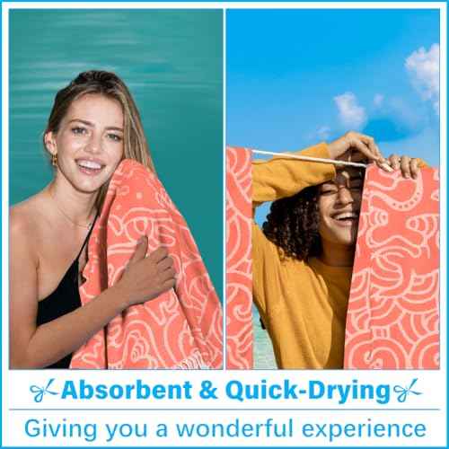 Thin Turkish Beach Towel Lightweight Soft Cotton Extra Large XL Oversized Sand Free Sandproof Absorbent Quick Dry Towels Cloud Bath Pool Travel Compact Essentials Accessories for Adult Gifts
