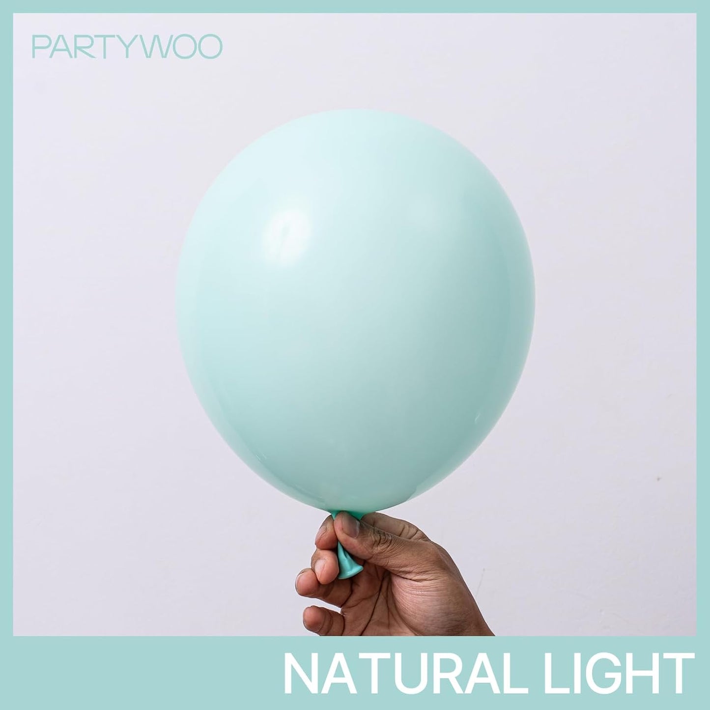 PartyWoo Teal Balloon Arch Kit - 127-Piece Set with 36, 18, 12, 10, and 5 Inch Balloons for Baby Showers, Gender Reveals, Weddings, and Birthdays