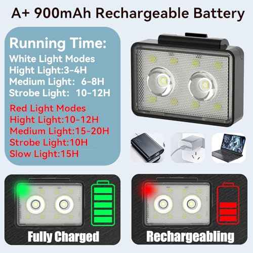 Bike Lights for Night Riding, USB Rechargeable, Front and Back, 3+4 Modes, Headlight and Taillight Set, IP44 Waterproof, Accessories, Night, (2 Pack)