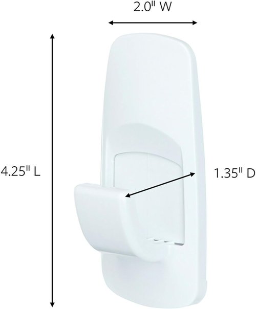 Command Jumbo Utility Hook - 7.5 lb Capacity | Damage-Free Adhesive Wall Hooks for Easy Organization