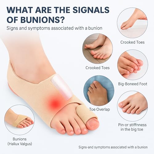 Bunion Corrector Support Brace: Pain Relief & Foot Alignment for Women & Men, 1 Pair for Day & Night Use