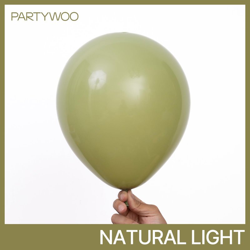 PartyWoo Sage Green Balloons 100pcs Different Sizes of 36 18 12 10 5 Inch Olive Boho Green Latex Balloon Arch Kit for Wedding Birthday Dinosaur Jungle Golf Football Theme Party Decorations Green-F11