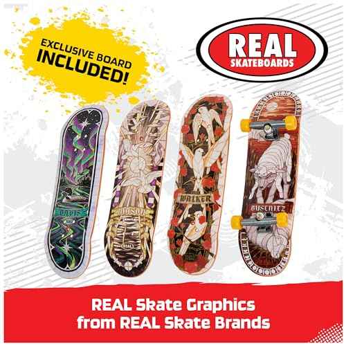 TECH DECK, Ultra DLX Fingerboard 4-Pack, Real Skateboards, Collectible and Customizable Mini Skateboards, Kids Toys for Ages 6 and up