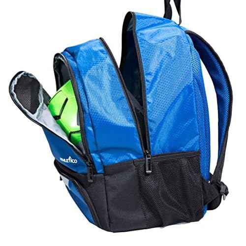 Athletico Youth Soccer Bag - Soccer Backpack & Bags for Basketball, Volleyball & Football | Includes Separate Cleat and Ball Compartment