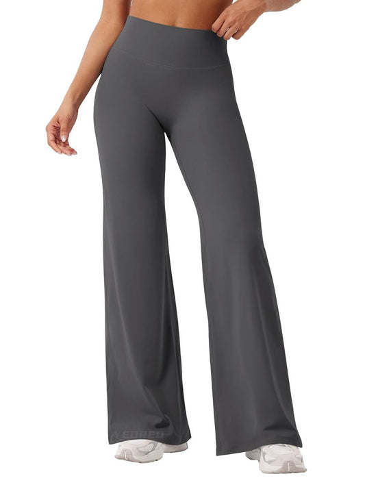 YEOREO Workout Leggings Womens No Front Seam Straight Leggings 31.5" High Waist Buttery Eddiy Gym Yoga Pants Dark Gray L