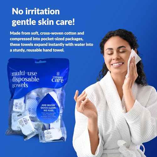 Compressed Towels ? Travel Towels for Cleaning, Camping, Gym, Hiking, Baby, Emergency Use ? 100% Cotton, Chemical-Free, Expands with Water ? Portable & Reusable (40 pcs)