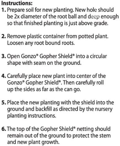 Gonzo 5007 Gopher Shield - 4 Count, 12x8 Inches - Effective Rodent Control