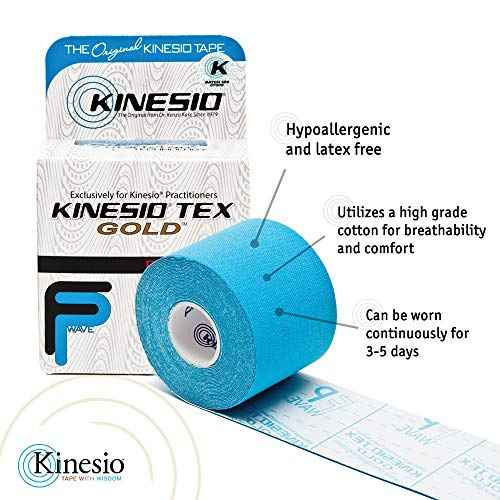 Kinesio Taping - Elastic Therapeutic Athletic Tape Tex Gold FP - Black ? 2 in. x 16.4 ft - 6 Pack