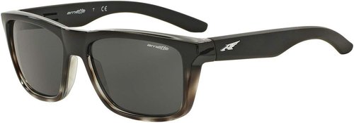 ARNETTE AN4217 Sunglasses - Matte Black Fade to Grey, 57mm Dark Grey Lens