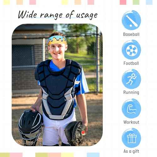 Ice Cream Headband Baseball Athletic Sweatband Moisture Wicking Workout Hairband Breathable Soft Elastic Sweatband for Men Women Keeps Head Fresh Clean Suitable Sizes Teenagers Adults