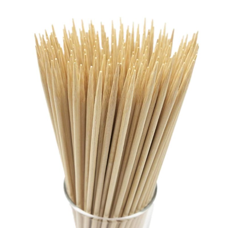8" Natural Bamboo Skewers for BBQ，Appetiser，Fruit，Cocktail，Kabob，Chocolate Fountain，Grilling，Barbecue，Kitchen，Crafting and Party. Φ=4mm, More Size Choices 6"/10"/12"/14"/16"/17.5"/30"/36"(200 PCS)