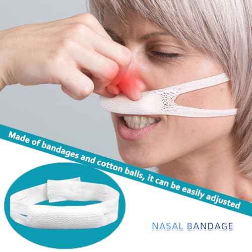 Elastic Nasal Bandage, External Nasal Bandage Elastic Bandage for use After Nasal Surgery Dressing Rack with high Nasal Absorption Capacity (10 Pieces)