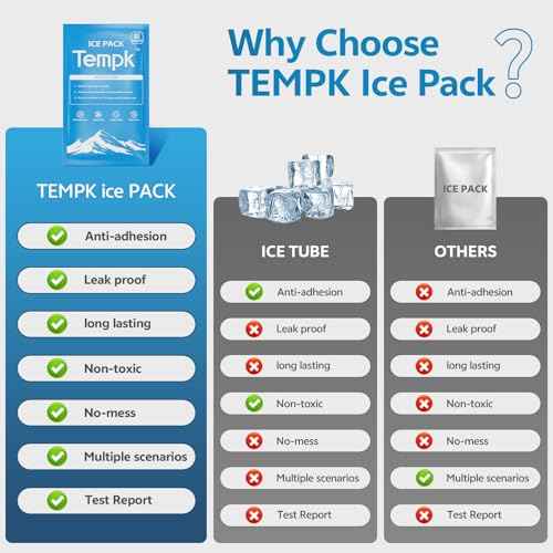 Dry Ice Packs for Shipping Non-Stick for Food Ice Bag Double-Sided Absorption Long Lasting Shipping Cold Packs for Coolers Lunch Bags Freezer 20 Packs