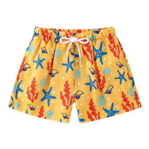 Boys Swim Trunks Toddler Broad Swim Shorts Quick Dry Kids Bathing Suit Boy Swimsuit Set with Pockets