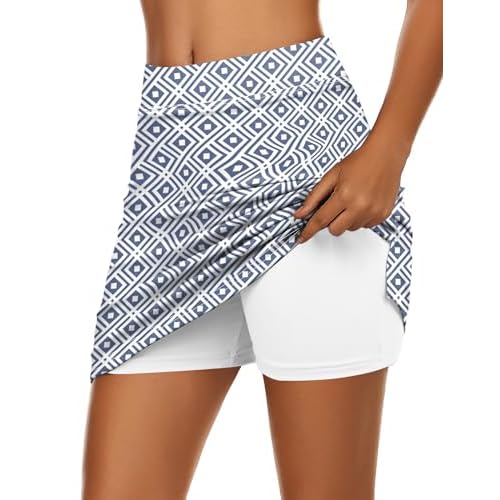 Ekouaer Women's Active Performance Skort Lightweight Skirt for Running Tennis Golf Workout Sports