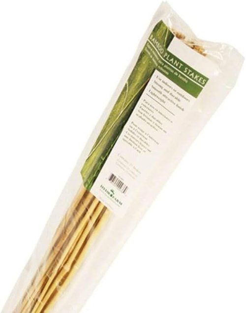GROW!T Bamboo Stakes - 4 Foot Natural Support for Plants | Pack of 25 in Tan Color