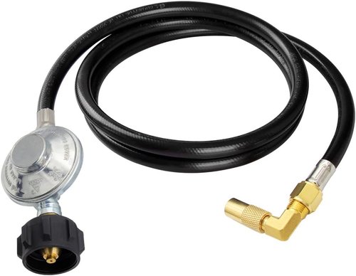 Hooshing 6FT Propane Regulator Hose - 3/8" Flare Elbow Adapter for Blackstone Griddles 17” & 22”