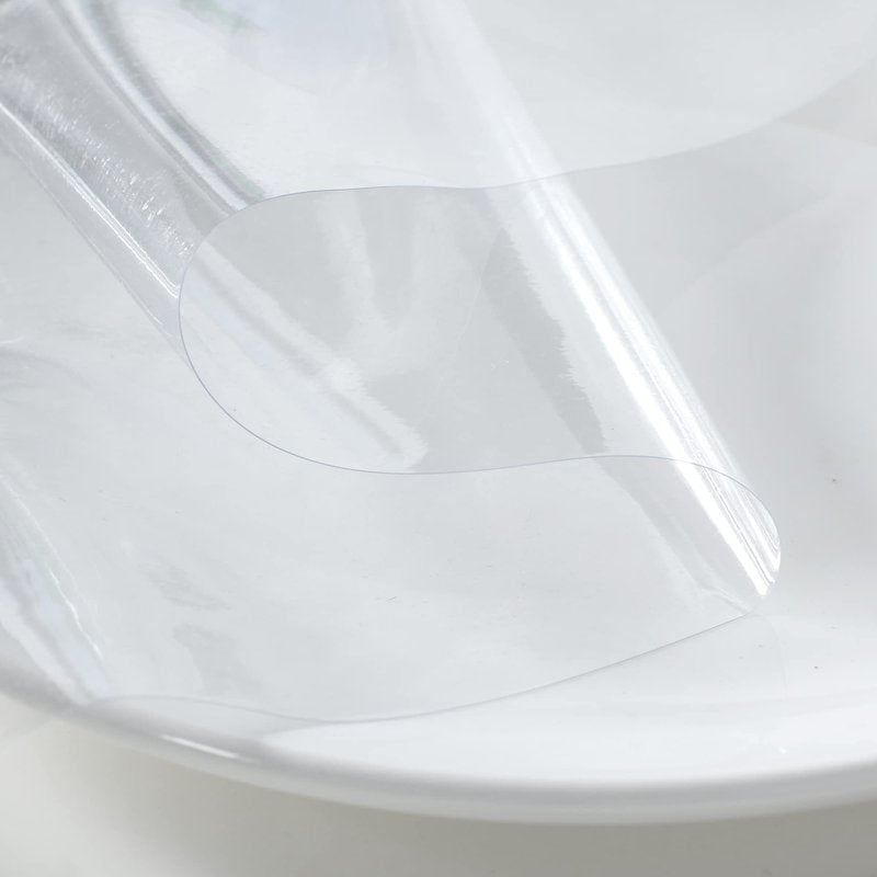 Obstal Clear Plastic Tablecloth 54 x 78 Inch, 100% Waterproof Oil-Proof Spill-Proof Vinyl PVC Table Cloth, Wipeable Rectangle Tablecloth Protector for Dining Table, Outdoor and Indoor Uses, Clear