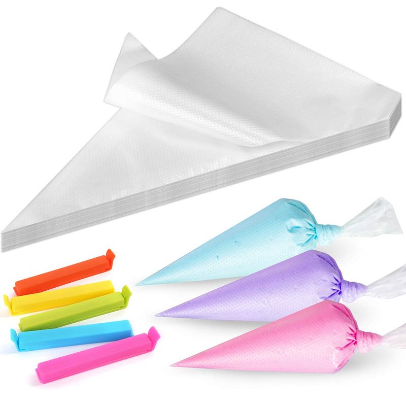 LotFancy 500Pcs Piping Bags 10 Inch, Thick Tipless Piping Bags, Non-Slip Disposable Pastry Bag for Royal Icing, Cookies, Cake Decorating